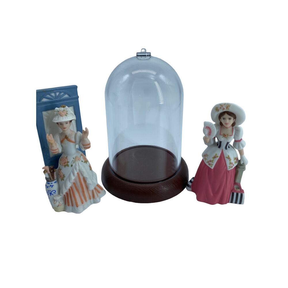 Avon Collectibles Mrs. P.F.E. Albee 1994 Mini's Vintage 4" Figurines & One Case